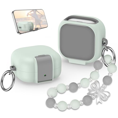 Casililor Samsung Galaxy Buds 4 �P�[�X & Galaxy Buds 4 Pro �P�[�X ���b�N�t�� �t���{�f�B �ϏՌ� ���b�N�ی� �L�[�`�F�[���t�� �����p �O���[�� ���{��