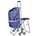 Collapible Koszyk Przenośne Steas Climber Cart Składane Wózki na zakupy Wielokrotnego użytku Koszyk Spożywczy Wymienny Torba Na Zakupy (Color : Blue)