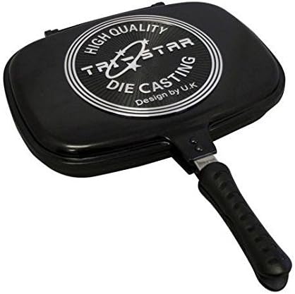 Supreme Double Grill Pan 30cm Double Sided Frying Pan Flipping Griddle Die-Cast
