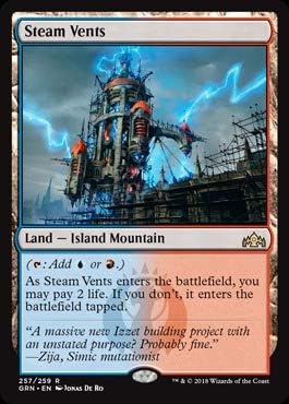 Amazon Com Magic The Gathering Steam Vents 257 259 Guilds Of Ravnica Toys Games