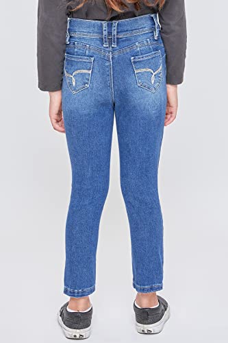 YMI Toddler Girl Adjustable Waistband Snap Button Lightly Distressed Skinny Jean4