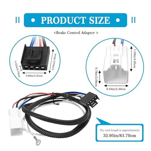 Brake Controller Wiring Adapter 3040 - Harness Plug Connector Compatible with Toyota Tacoma/Tundra/4Runner/Land Cruiser/Sequoia/Select, for Lexus GX 460 470 LX470 570