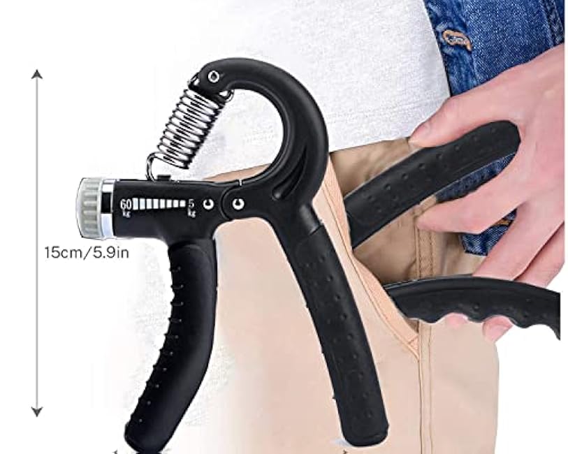 Hand Grip Strengthener,Grip Strength Trainer,22-132 Lbs Adjustable Resistance Forearm Exerciser Workout for Rehabilitation Athletes Climbers Musicians