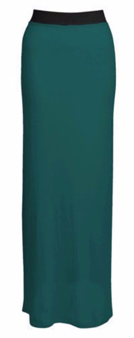 Elum Women's Teal ® Plain Long Gypsy Jersey Maxi Dress Skirt