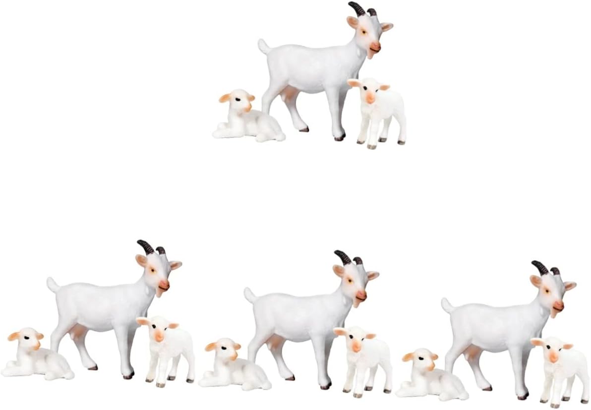 Cabilock 12pcs Miniature Sheep Figurines Realistic Sheep Models for Home Decor Farm Animal Toys for Boys and Girls Parties Collectible Desktop Decorations
