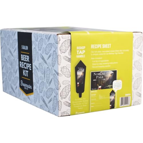 Brewmaster NorCal West Coast Pale Ale Beer Recipe Kit, 5 Gallon Premium Homebrewing Extract Kit, BMKIT111
