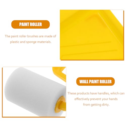 HYTROVE 多機能ペイントローラー 水性 油性対応 軽量コンパクト設計 快適グリップ付き 家用壁 天井 家具塗装用ローラーブラシ