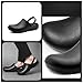 Oil Resistant Loafers Slip On Work Shoe Breathable Waterproof Lightweight Anti-Slip Standing All Day Comfort Soft Wide Fit Casual Black Safety Shoe in Kitchen, Bistro, Restaurant, and Chef (backless,5)
