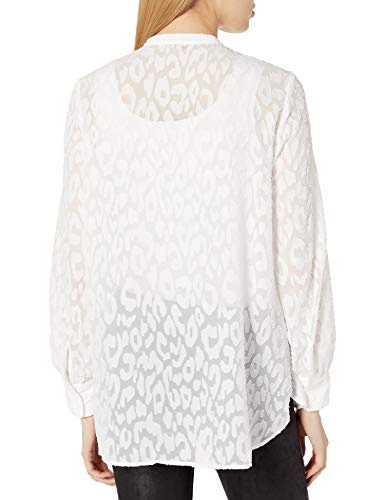 French Connection Women's Animal Printed Tops, Leopard White, 2 #TOP1