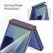 Maxdara for Galaxy Z Flip 7 Case, Samsung Z Flip 7 Case with Screen Protector & Support Wireless Charging & Hinge Protection & Hidden Foldable Kickstand Shockproof Phone Cover, Blue