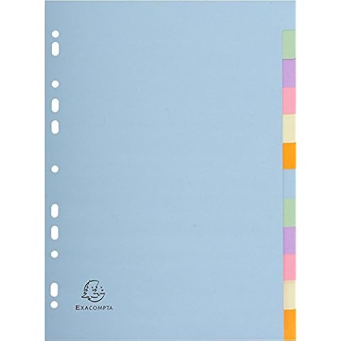 Separadores Exacompta 12 posiciones A4 180g Cover