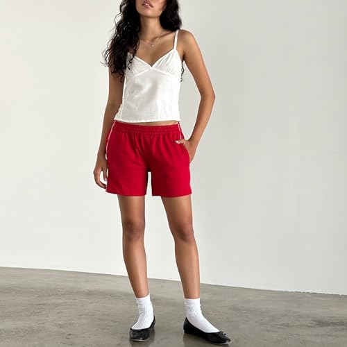 Image of Comfy Pajama Shorts Women Low Rise Lounge Floral Elastic Waist Micro Boxers Shorts Cute Sleep (Pj) Bottoms