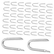 200pcs Heavy Duty U-Shaped Fence Staples for Wire Fencing and Wood Nails Fencing Fasteners for Garden Agriculture and Construction Projects Secure Wire Mesh and Wooden Fence