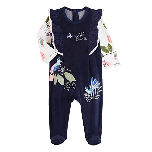 Petit Béguin - Pyjama en Velours bébé Fille Belle Demoizaile - Taille - 6 Mois (68cm)