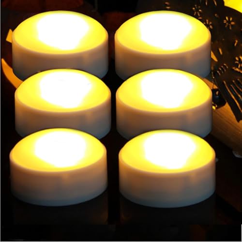 Image of Halloween LED Pumpkin Lights with Remote and Timer, Battery Operated Jack-O-Lantern, Bright Flickering Flameless Candles for Pumpkin Decor, Halloween Party Decorations, White, 6 Pack