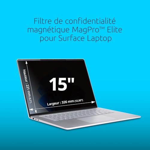 Filtre de confidentialité pour Microsoft Surface 15 au café ou en train