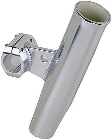 CE SmithAluminum Clamp-On Rod Holder - Sturdy Fishing Accessories - Fits 1-1/4โ - 1-2/3โ OD - Silver