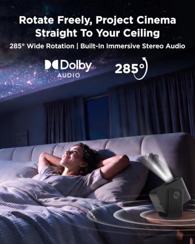TCL C1 Smart Google TV Projector, WiFi and Bluetooth, 285° Rotating Gimbal - image 4