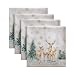 Maison d' Hermine Deer in The Woods 100% Cotton Set of 4 Napkins 20 Inch by 20 Inch.