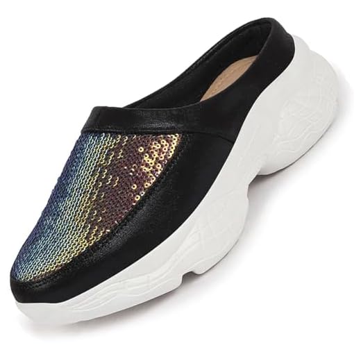 FAUSTO FST 1327 BLACK-40 Women's Black Back Open Embellished Slip On Mules (7 UK)