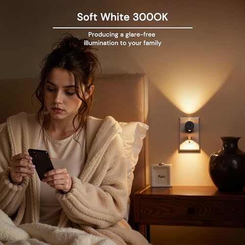 Image of L LOHAS LED Night Lights Plug into Wall, 6 Pack 3000K /4000k /5000K Adjustable Color Temperature Night Light, Mini Nightlight with Dusk to Dawn Sensor, 360Adjustable Lighting for Bathroom, Hallway, etc