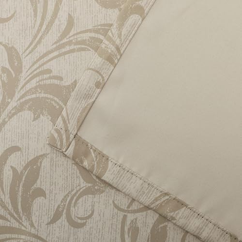 Image of 80% Blackout Curtains for Bedroom, Beige Window Drapes 54 Inch Length for Living Room, Thermal Insulated Grommet Curtains, 2 Panels