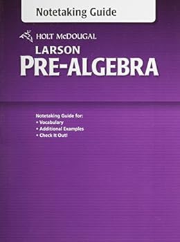 Paperback Pre-algebra Student's Notetaking Guide (Holt Mcdougal Larson Pre-algebra) Book