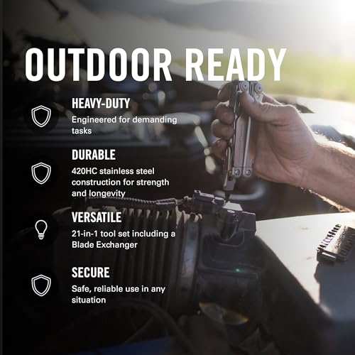 Image of LEATHERMAN, Surge, 21-in-1 Heavy-Duty Multi-tool for Work, Home, Garden, DIY & Auto, Black