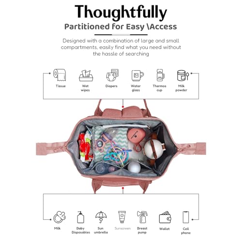 Image of StarAndDaisy Diaper Bag for Mothers for Travel /Maternity Bag with 16 Multi-Purpose Pockets with Quick Access Diaper & Mobile Pocket /Diaper Bag for Baby