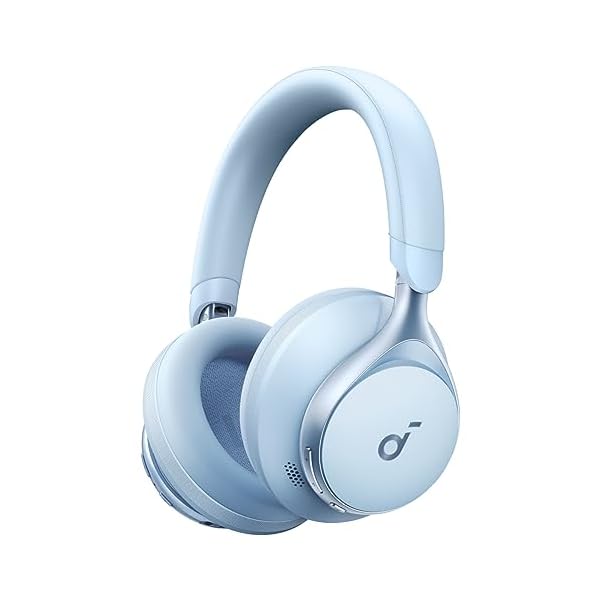 Soundcore by Anker, Space One, Active Noise Cancelling Headphones, 2X Stronger Voice Reduction, 40H ANC Playtime, App Control, LDAC Hi-Res Wireless Audio, Comfortable Fit, Clear Calls, Bluetooth 5.3