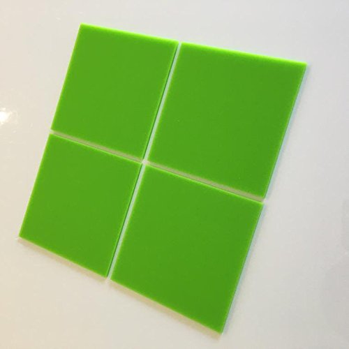 Super Cool Creations Square Tiles, Lime Green - Pack of Ten - 5cm x 5cm โ image 1