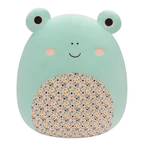 Image of Squishmallows Original 14-Inch Fritz Green Frog with Print Belly - Official Jazwares Large Plush