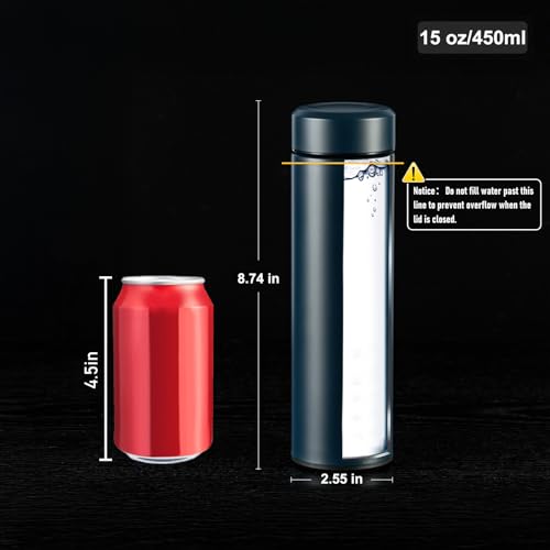 PARACITY Thermos Bottle Botella Térmica Aislada de Acero Inoxidable 15 oz Azul miniatura 6