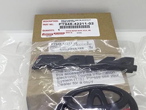 Image of Genuine Toyota Rav4 Prime Hybrid AWD XSE Black Emblem Overlays Set /Kit