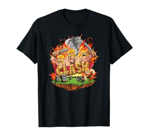 Clash of Clans Barbarians Clash Graveyard Logo T-Shirt