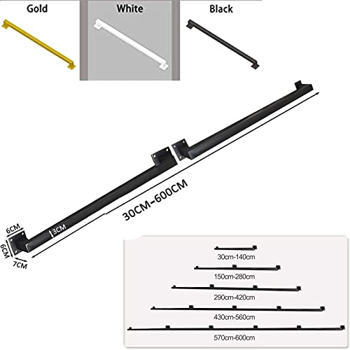 Kit de support de garde-corps d'escalier noir en métal 30 cm