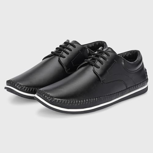 Image of Centrino Men's Casual Shoes |Stylish Lace-Up Design | Soft Cushioned Insole for Comfort | Lightweight & Breathable |Oxfords Walking, Office Comfortable Shoe |Classy Sneakers with Extra Comfort (7631)