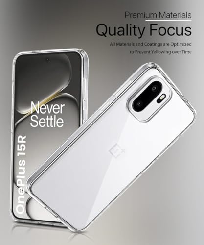 Image of WOW IMAGINE Transparent Back Cover Case for 1+ OnePlus 15R 5G 2025 | Raised Bumps for Full Device & Camera Protection Shockproof TPU Silicone Back Case Mobile Cover - Transparent
