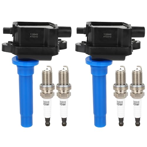 ECCPP 2 ignition coils with 4 iridium Spark Plugs,UF283,coils packs,for kia,for Sportage 1995-2002 L4 2.0L,UF283 ‎C1146 E501C