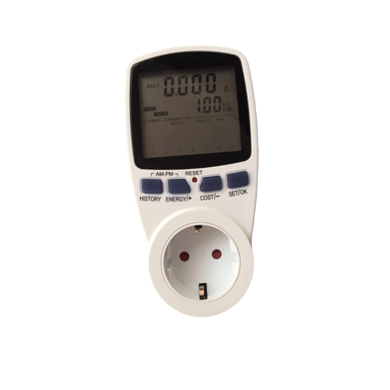 Prise de Lecture Compteur D'énergie Multifonction Blanc Plastique