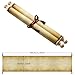Makevivi 1 PCS Blank Scrolls Paper with Wood Rods, for Naughty or Nice List, Writing, Wedding Vows, Invitation, Love Letter, Cosplay Prop, Renaissance, 7.1 x 31.5 inches (style1)