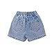 9-10 Years Pearl Bow Girls Jeans Baggy Shorts Elastic Waist Wide Leg Cute Summer Shorty Trendy Fashion Pull On Clothes with Pockets Blue