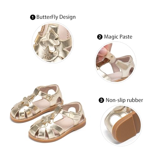 Image of GINFIVE Toddler Girls Sandals Girls Toddler Sandals Little Girls Kids Shoes