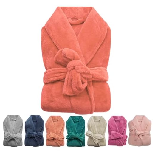 Roupão Microfibra Adulto Extra Macio Unissex - Salmão - Único