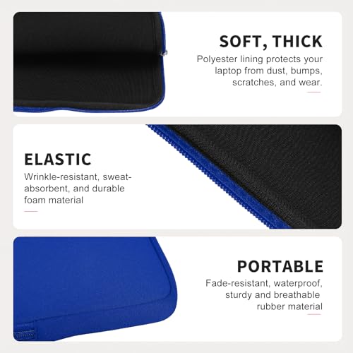 Funda para laptop de poliéster impermeable 13" azul miniatura 3