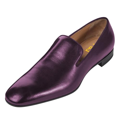 FSJ Men's Classic Slip-On Dress Loafers Sleek Leather Comfort Cushioned Insole Minimalist Casual Formal Shoes Size 4-16 US