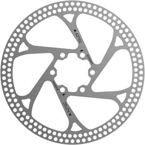 Aztec Stainless Steel fixed disc rotor with circular cut outs - 180 mm