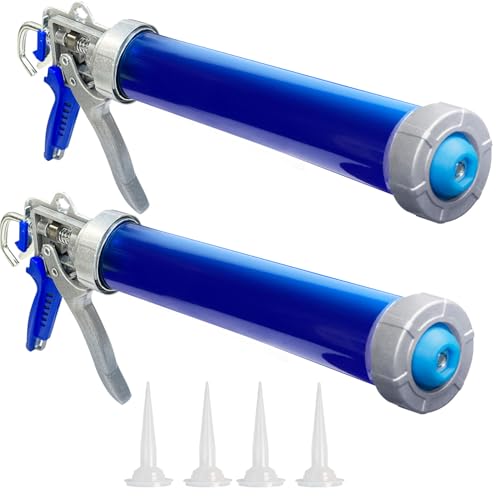 2 Pack Sausage Caulking Gun with Nozzles