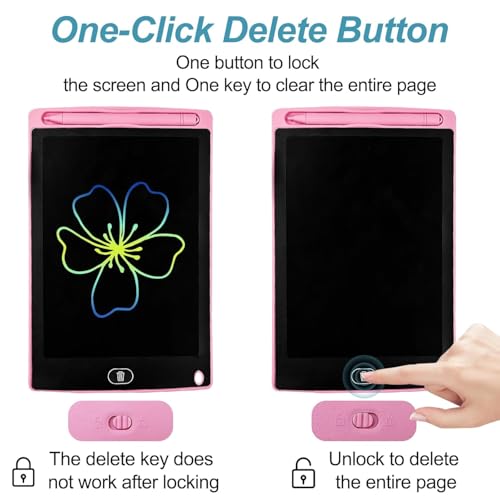 Image of 8.5 Inch LCD Writing Tablet - Electronic Magic Slate for Kids with Stylus Pen - Reusable Digital Drawing Doodle Board Smart Notepad for Writing & Learning (Multicolor)