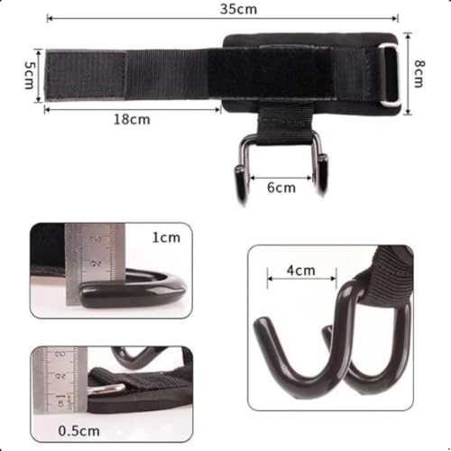 Luva Metal Treino Straps Gancho Musculação Crossfit Funciona + KIT 5 Faixas Elásticas X-MATTE